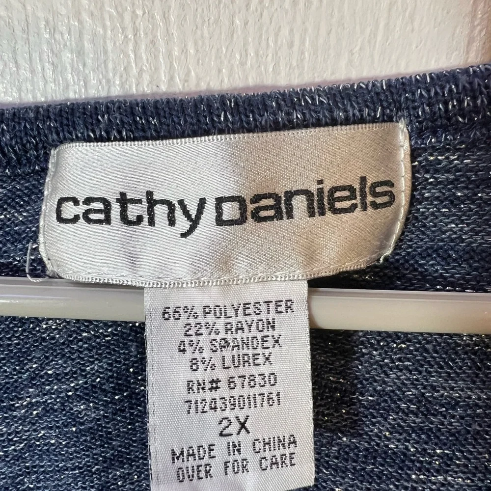 Cathy Daniels Speckled and Navy Sweater